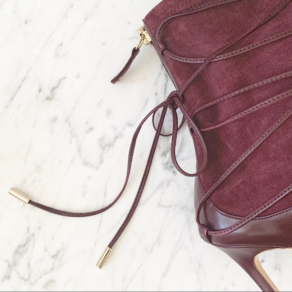 🎉HP🎉 Dsquared2 Bordeaux Nappa Stretch Ankle Boot - Picture 5 of 8